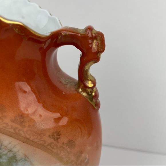 Antique Victoria Austria Porcelain Vase - Painted - Picture 6 of 13